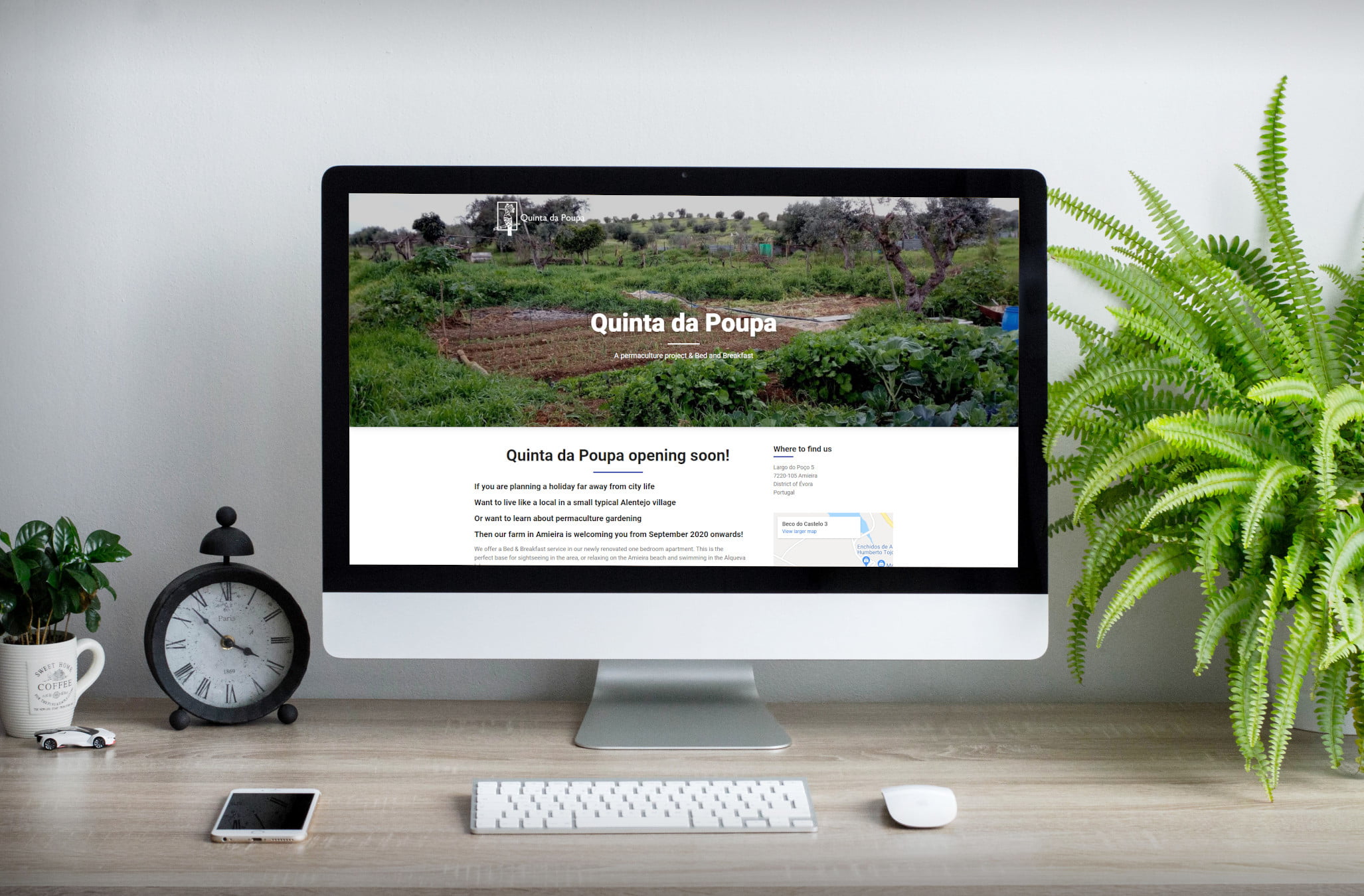 Quinta da Poupa website mockup image