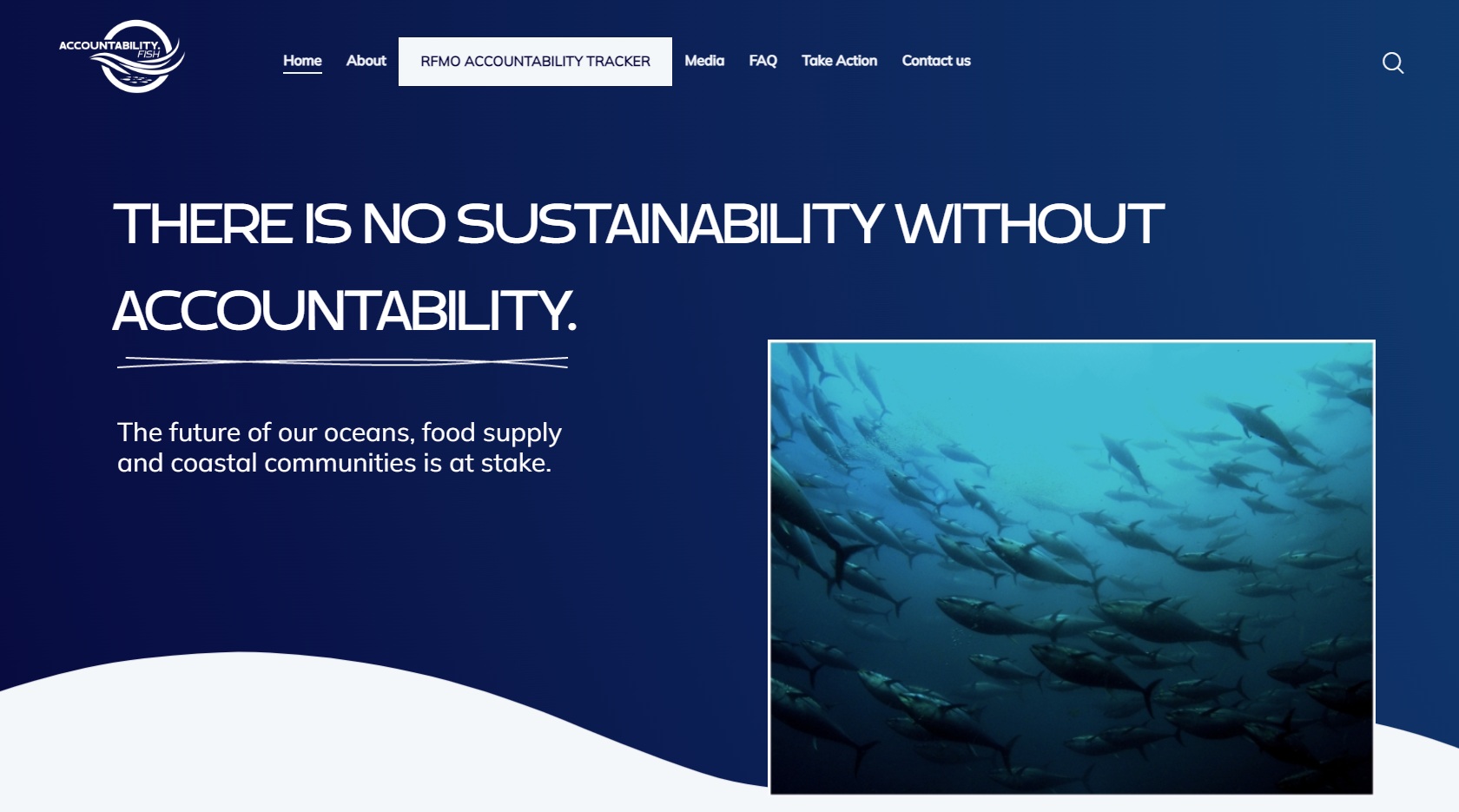 Accountability.Fish homepage above the fold screenshot