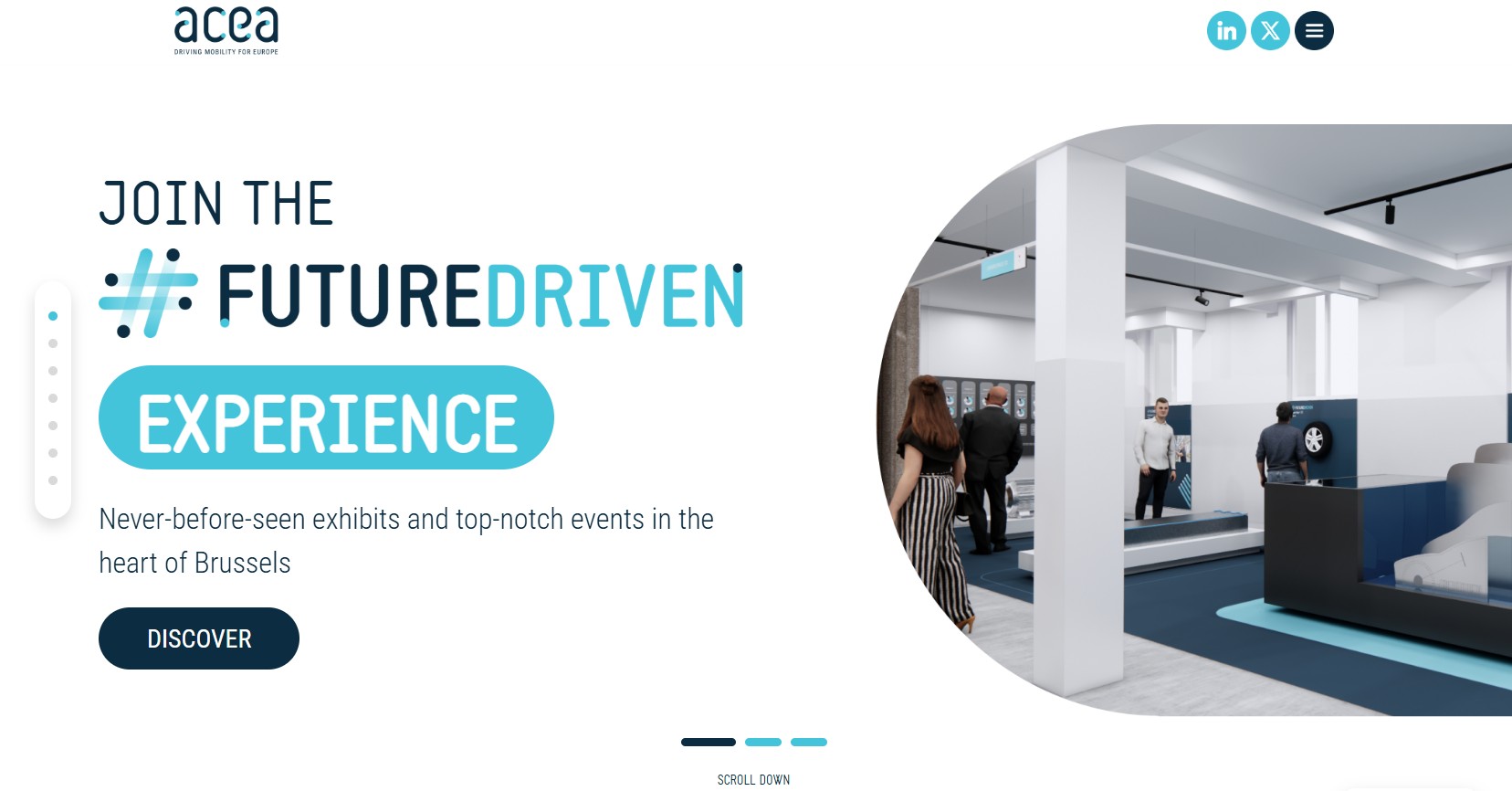 Futuredriven.eu homepage above the fold